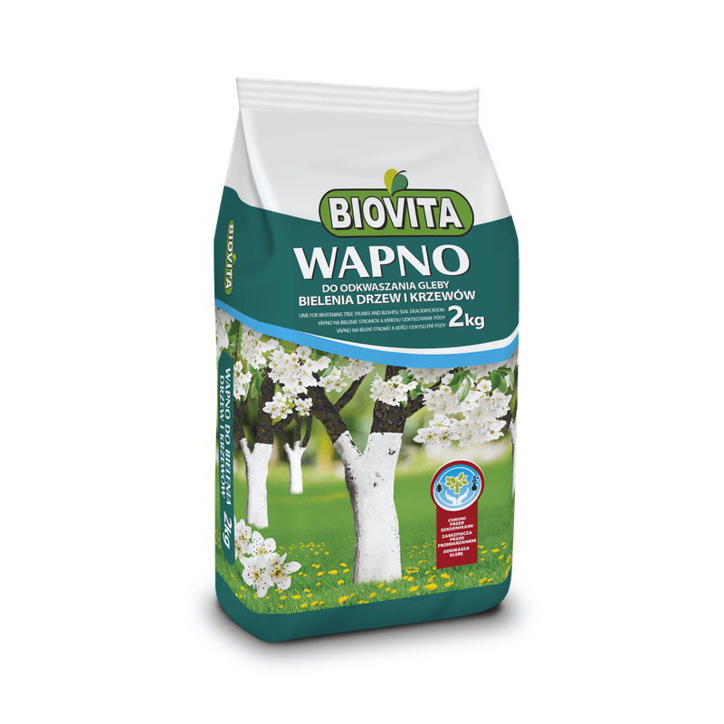 Lime pour blanchir les troncs d'arbres et acidifier le sol 2Kg Biovita