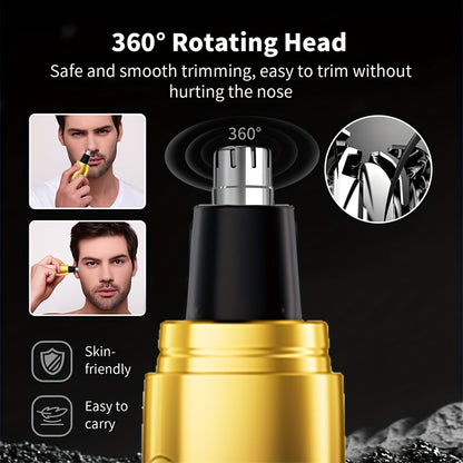 WEEME Ensemble de 4 tondeuses à cheveux électriques dorées pour hommes, outils de toilettage à domicile comprenant une tondeuse à cheveux électrique, un rasoir, un tondeuse à poils de nez et un tondeuse de précision, parfait pour la maison, la voiture ou