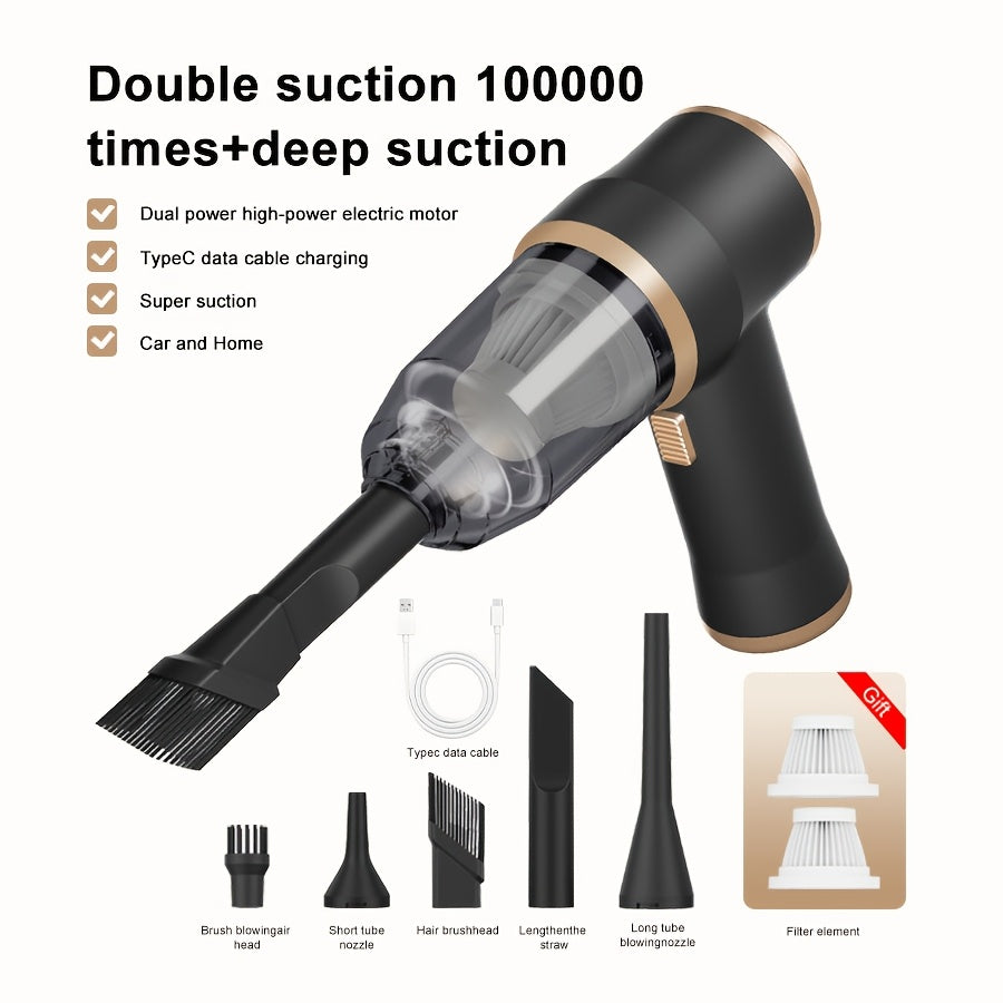 Nouvelle aspirateur domestique, mini aspirateur portatif haute puissance à chargement USB, pour nettoyer les claviers et les ordinateurs de bureau, peut être utilisé pour nettoyer les sièges de voiture, les canapés, les sols, les coussinets, les tapis de