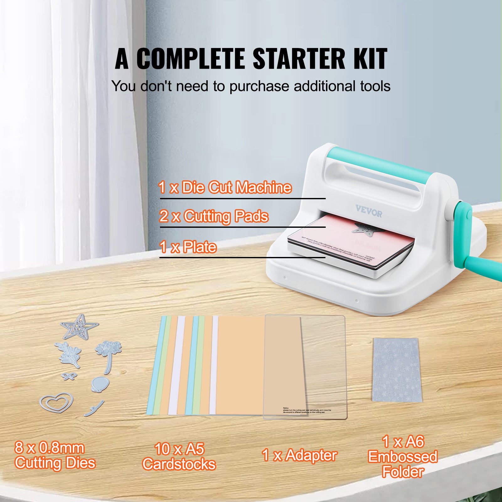 Machine à découper et à embosser manuelle VEVOR 6" pour l'art, le scrapbooking et le bricolage