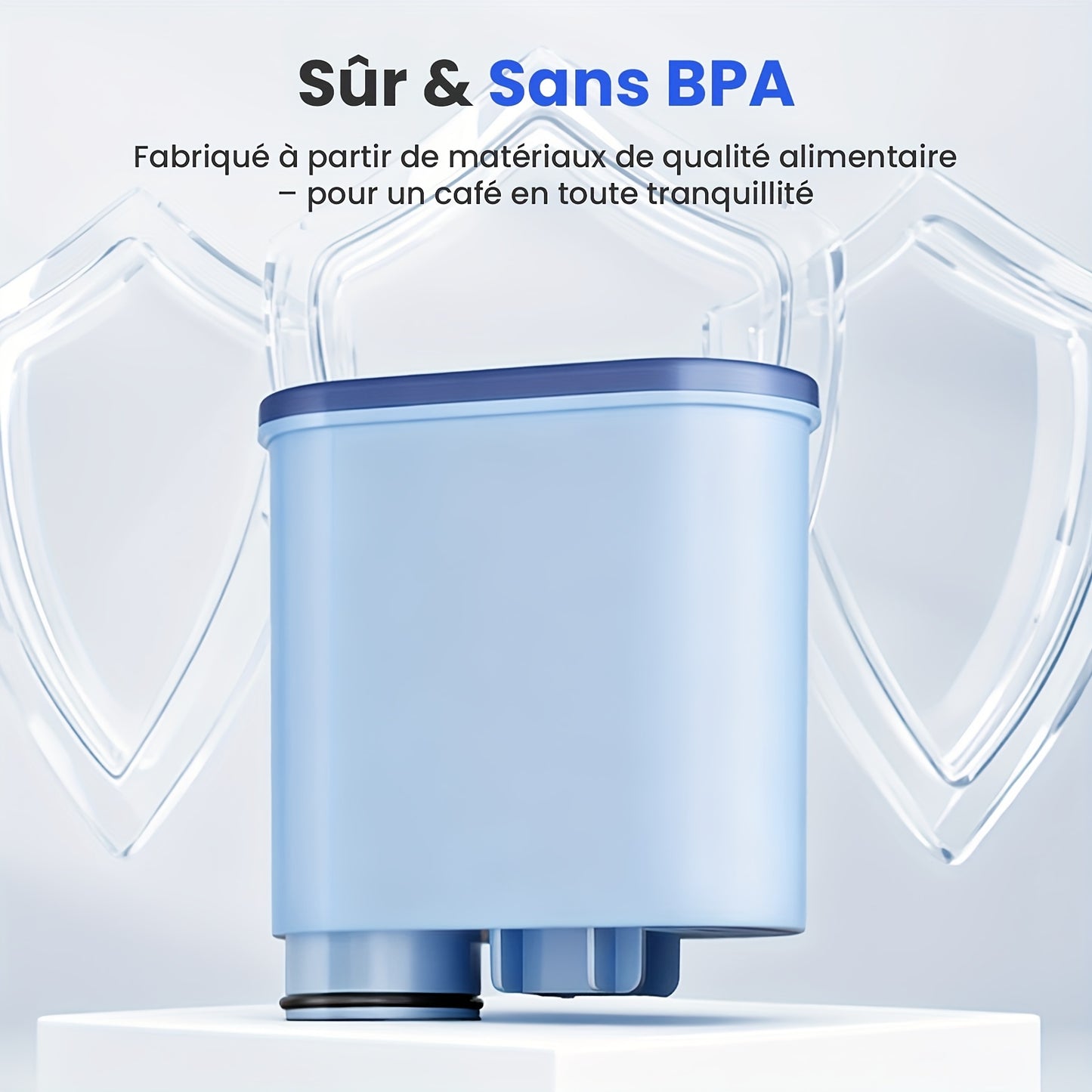 Lot de 6 filtres à eau de rechange compatibles avec AquaClean CA6903/10 CA6903/22 CA6903, cartouche de filtre à eau à 2 étages adaptée aux machines à café entièrement automatiques Saeco &