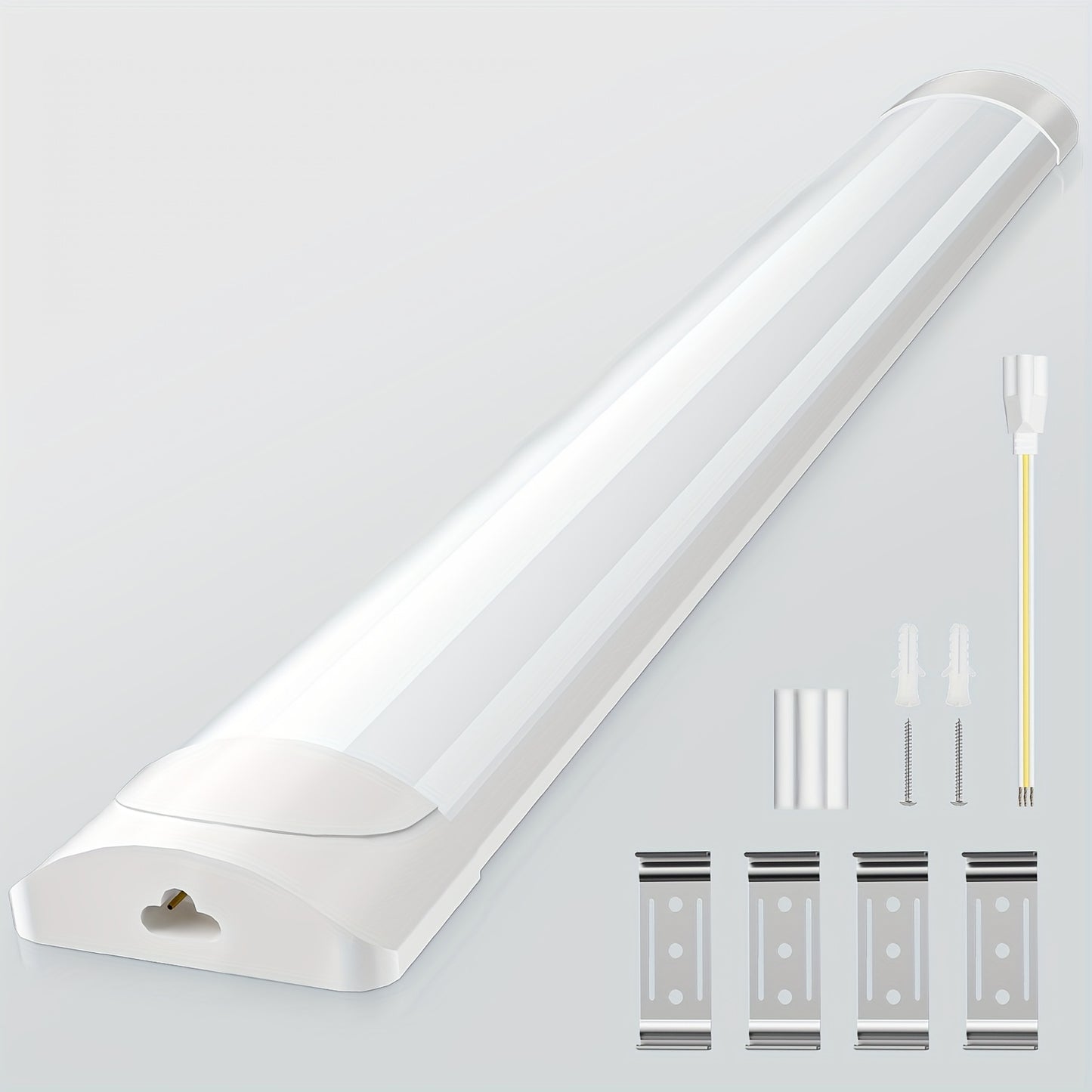Bandes lumineuses LED 60,96 cm 91,44 cm 121,92 cm 152,4 cm, tube lumineux à profilé, lumière d'épissure pour bureau, magasin, garage, plafond, pièce, blanc froid, blanc neutre, tube lumineux LED, luminaire de plafond LED pour garage, magasin, couloir, bur