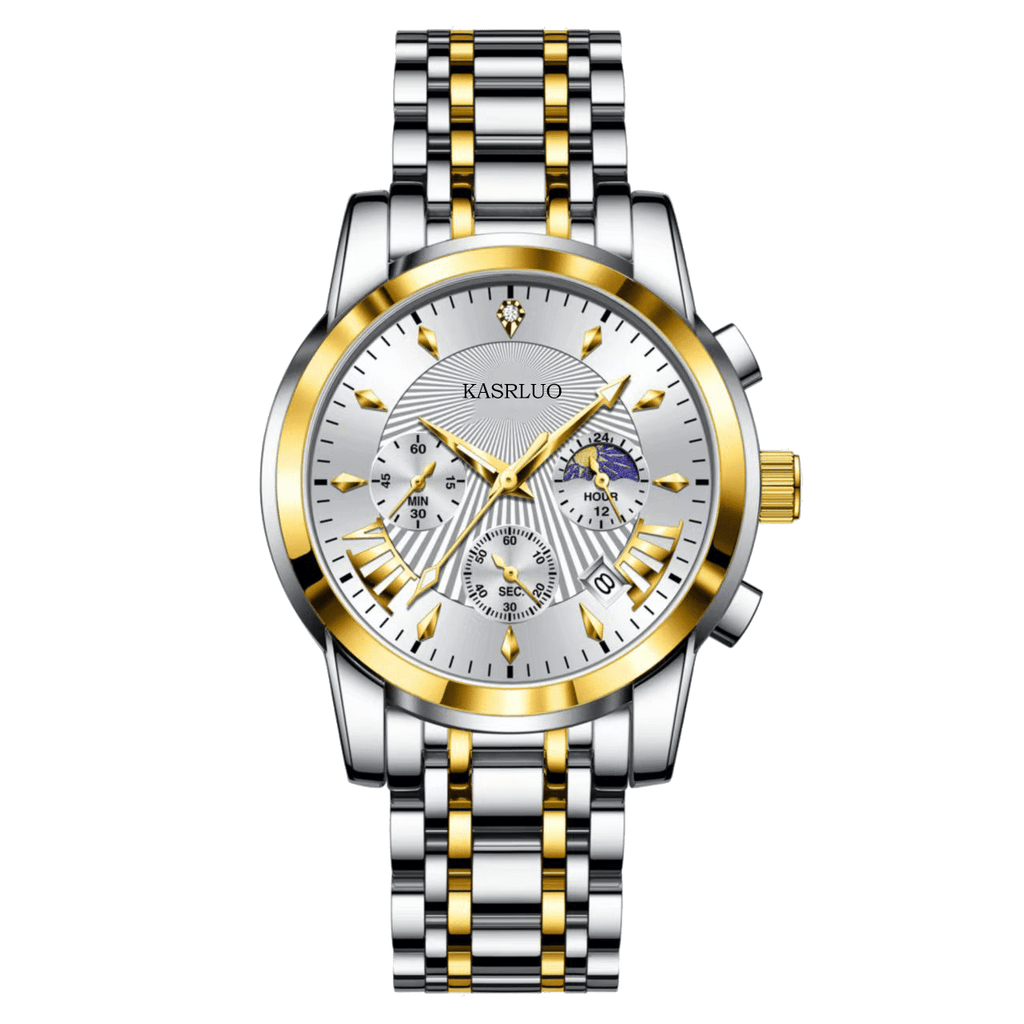 Montre pour homme avec bracelet en acier inoxydable et date, montre-bracelet tendance