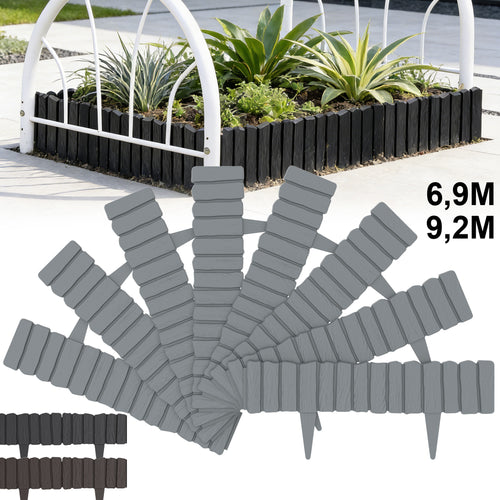 Bordures de jardin en plastique, bois pour jardin et terrasse – vue principale