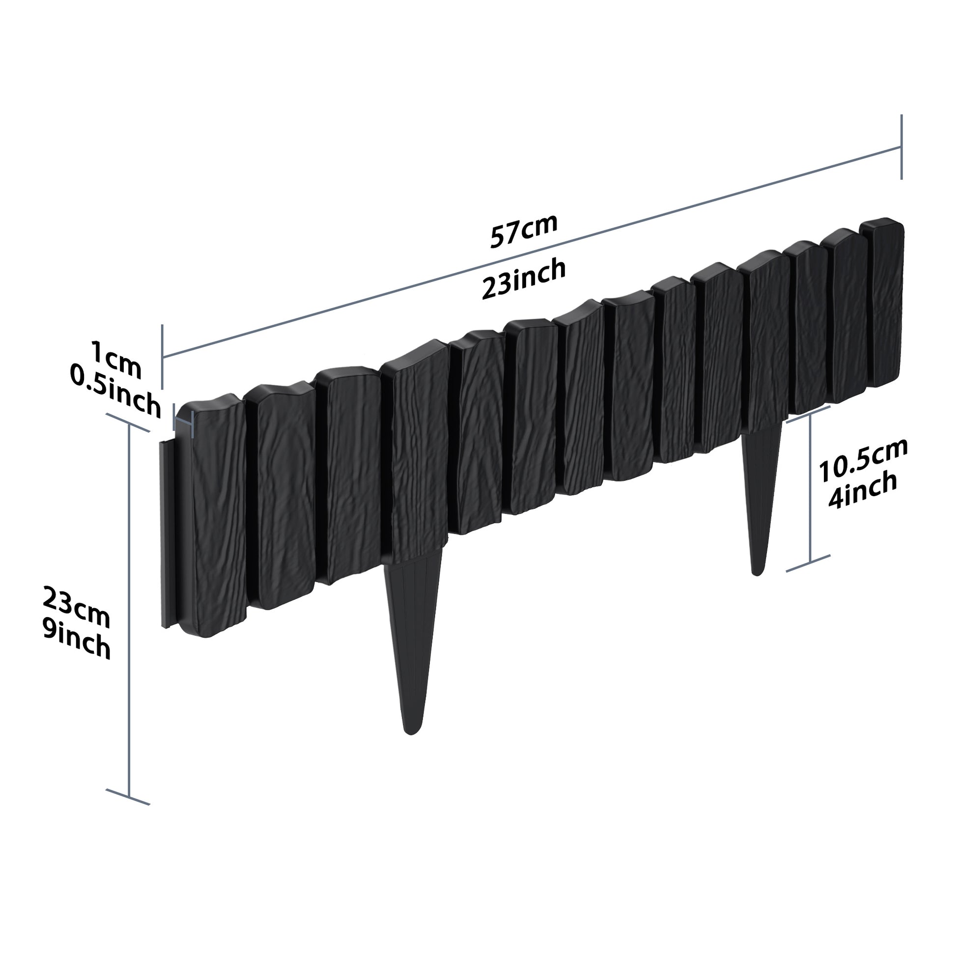 Bordures de jardin en plastique, bois pour jardin et terrasse – vue détaillée 2