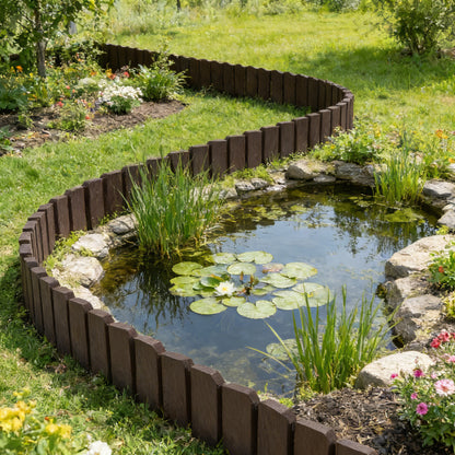 Bordures de jardin en plastique, bois pour jardin et terrasse – vue détaillée 4