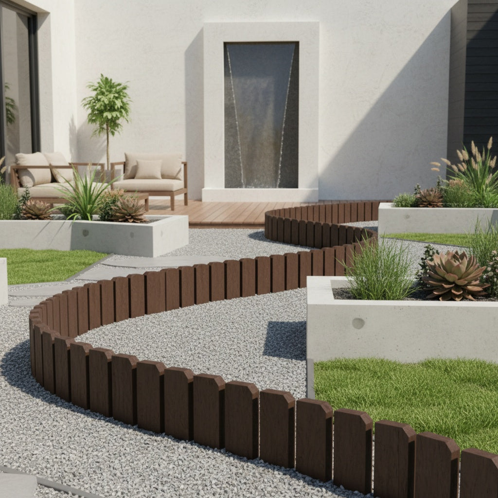 Bordures de jardin en plastique, bois pour jardin et terrasse – vue détaillée 8