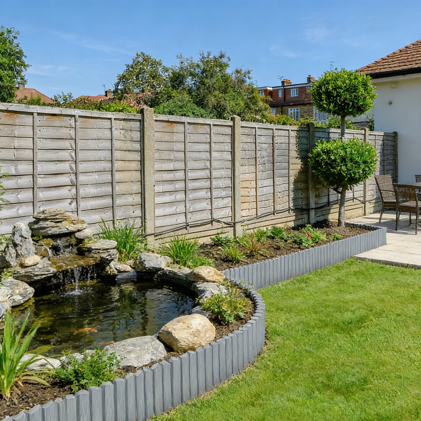 Bordures de jardin en plastique, bois pour jardin et terrasse – vue détaillée 9
