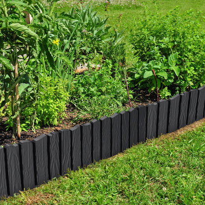 Bordures de jardin en plastique, bois pour jardin et terrasse – vue détaillée 14