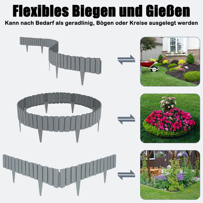 Bordures de jardin en plastique, bois pour jardin et terrasse – vue détaillée 16