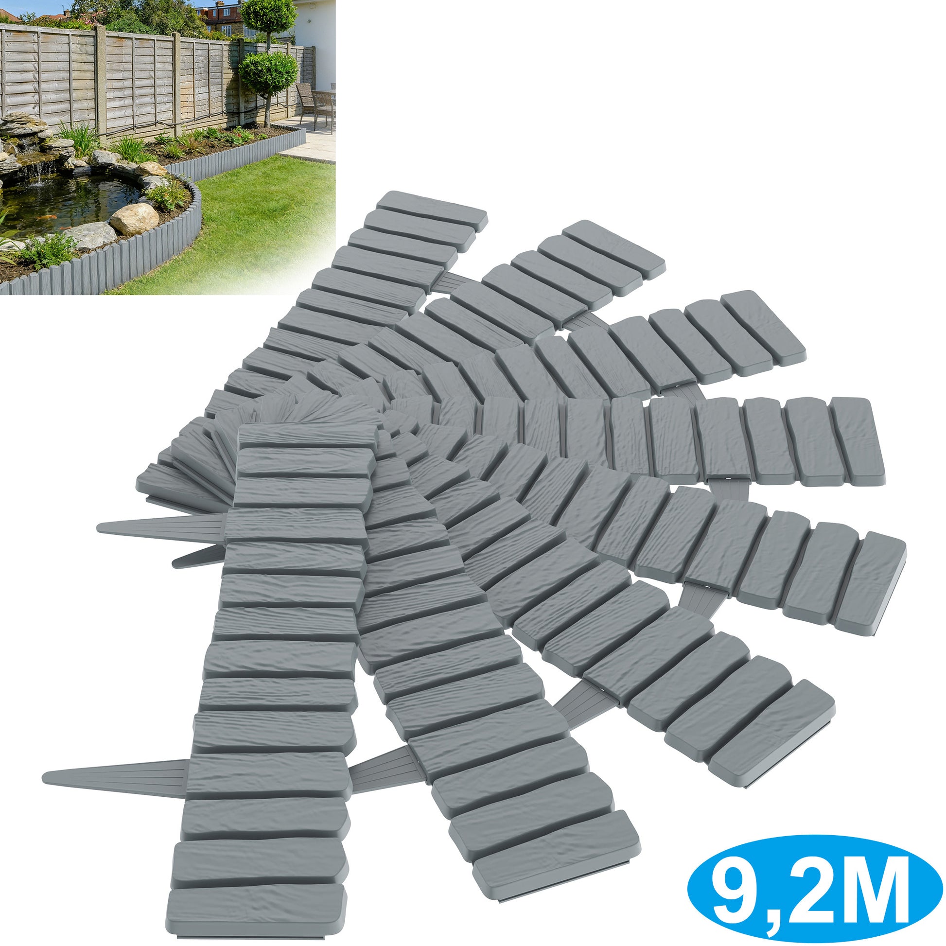 Bordures de jardin en plastique, bois pour jardin et terrasse – vue détaillée 22