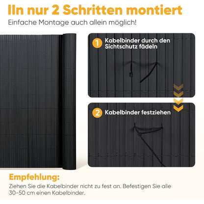 Brise-vue, Anthracite pour jardin et balcon – vue détaillée 4
