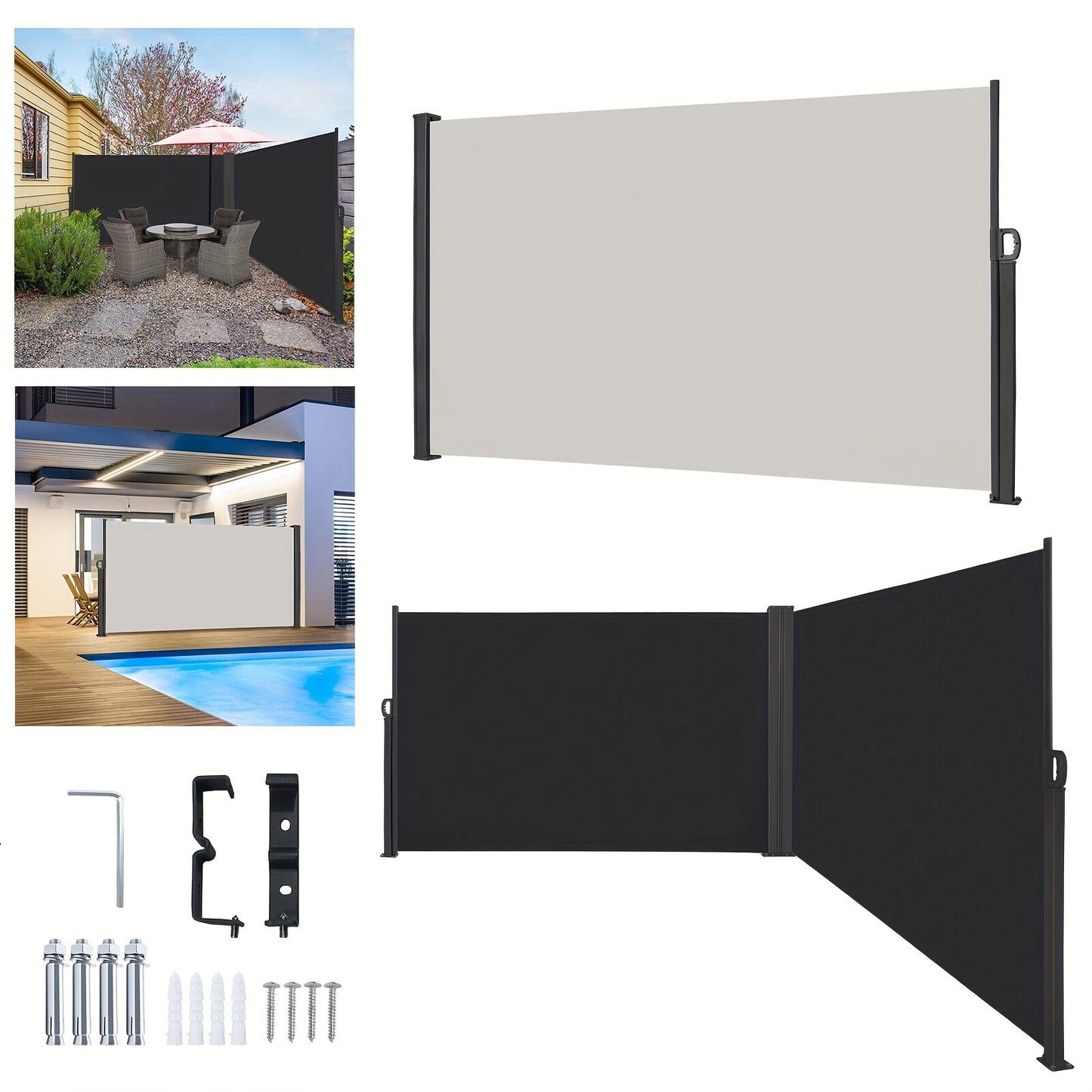 Brise-vue, Gris foncé pour jardin et balcon – vue détaillée 8