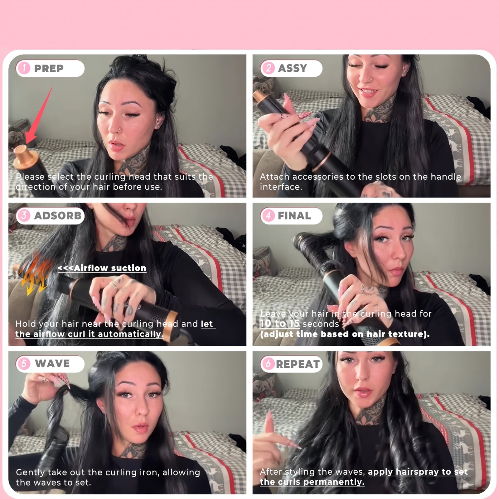 Brosse à air chaud, 1000W pour salon et maison – vue détaillée 7