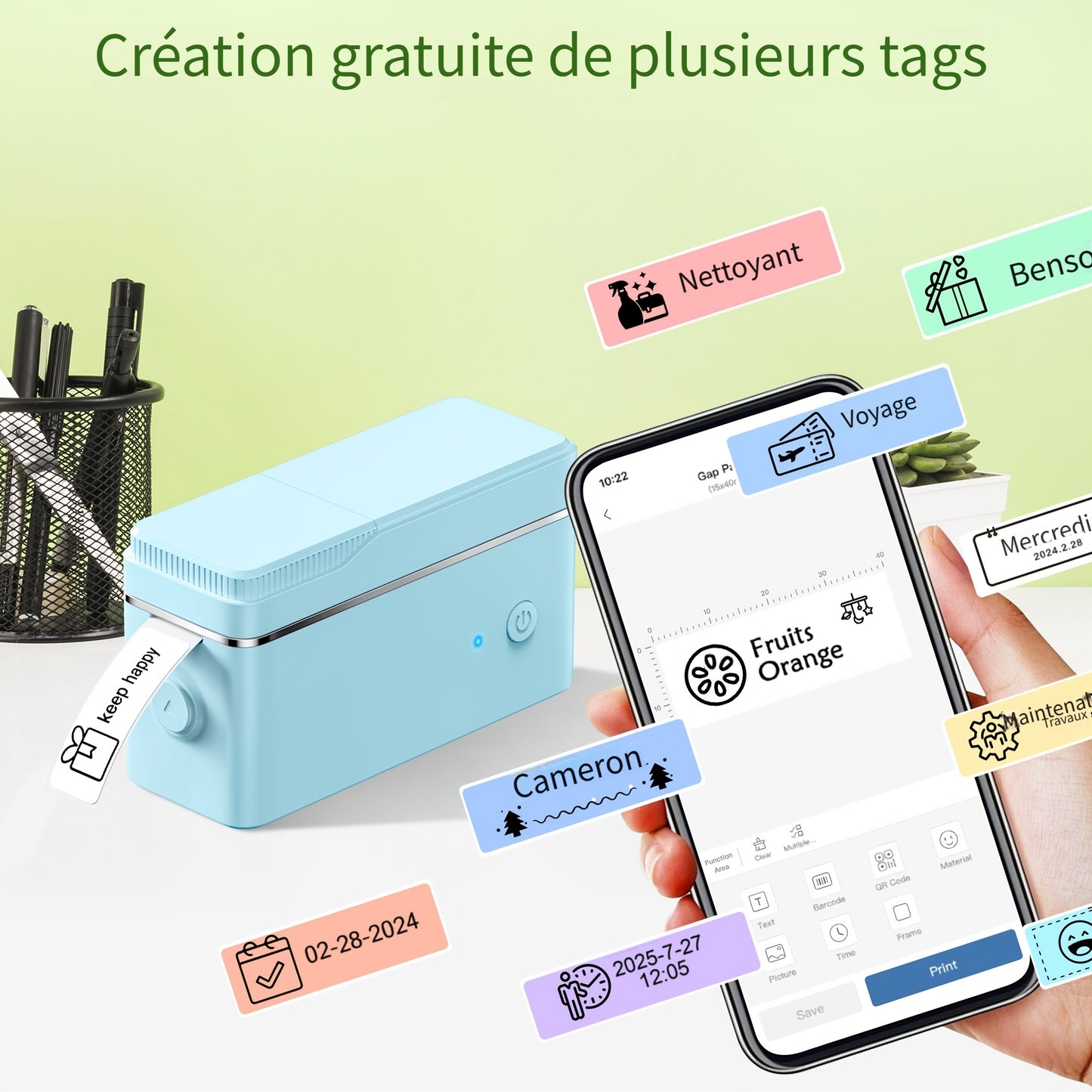 Bureau informatique, sans fil pour bureau et télétravail – vue détaillée 5