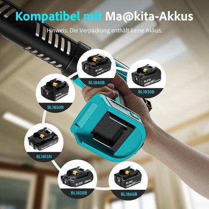 Pistolet à calfeutrer électrique sans fil TaskStar compatible avec batterie Makita, 4 vitesses réglables, presse-cartouche, pour tubes de 300ml, pour batterie Makita 18V (batterie non incluse)