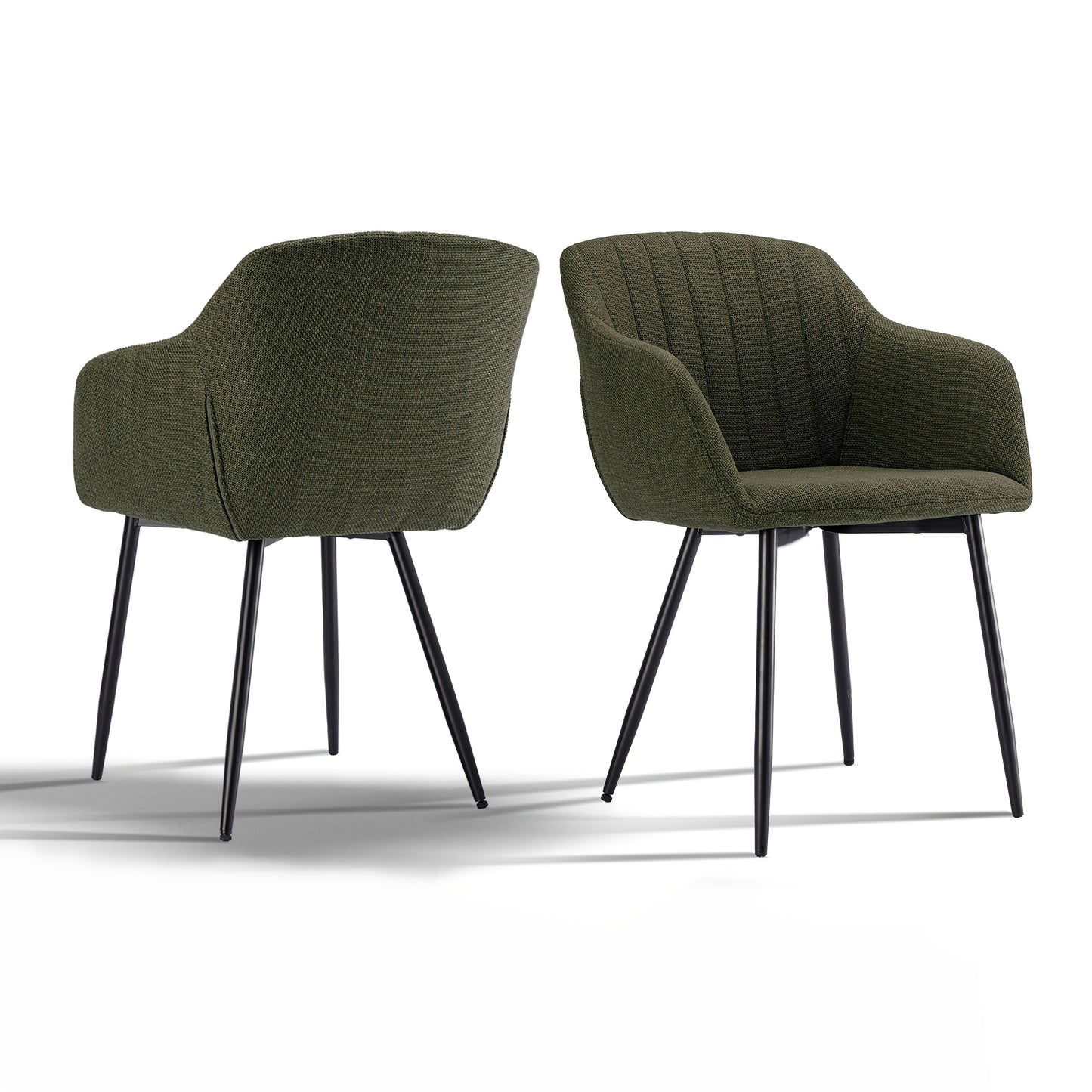 Chaises de salle à manger élégantes avec accoudoirs et soutien lombaire pour salon, cuisine et chambre, offrant un grand confort - Disponibles par lots de 2, 4 ou 6