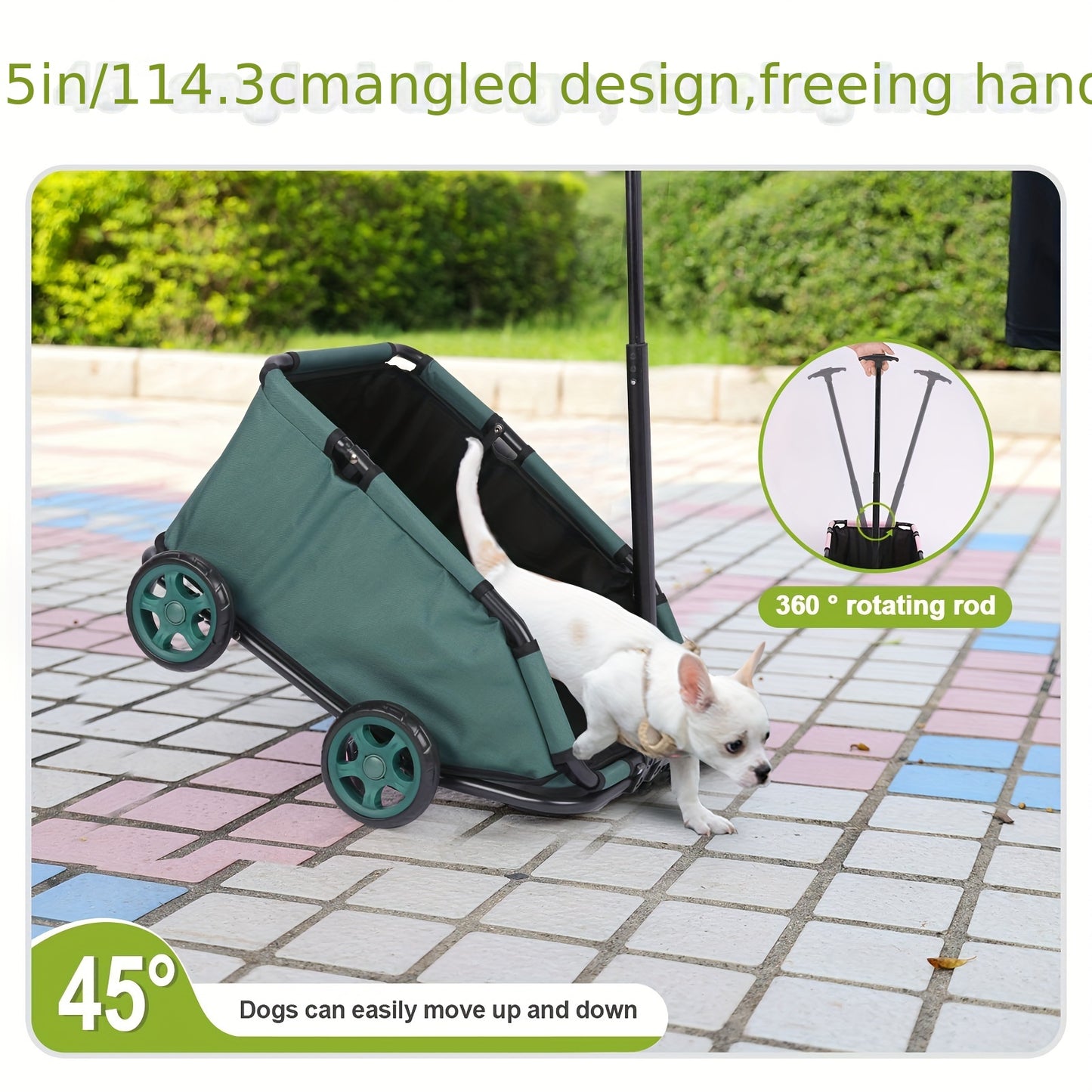 Chariot de Rangement pour Jouets, Trolley pour Animaux de Compagnie, Adapté aux Poussettes pour Petits Animaux et Petits Animaux de Compagnie de Moins de 14.97 KG, Poussette pour Chiot, Poussette pour Chaton, Chariot de Jardin, Chariot d'Extérieur, Chario