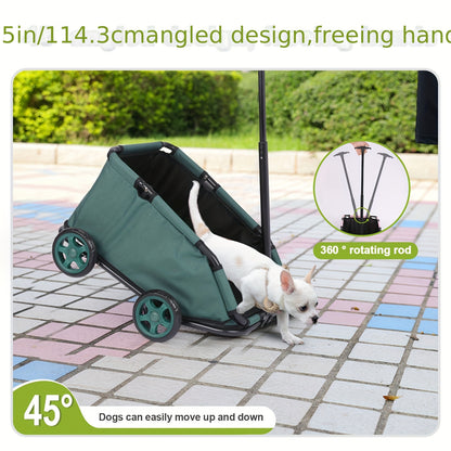 Chariot de Rangement pour Jouets, Trolley pour Animaux de Compagnie, Adapté aux Poussettes pour Petits Animaux et Petits Animaux de Compagnie de Moins de 14.97 KG, Poussette pour Chiot, Poussette pour Chaton, Chariot de Jardin, Chariot d'Extérieur, Chario