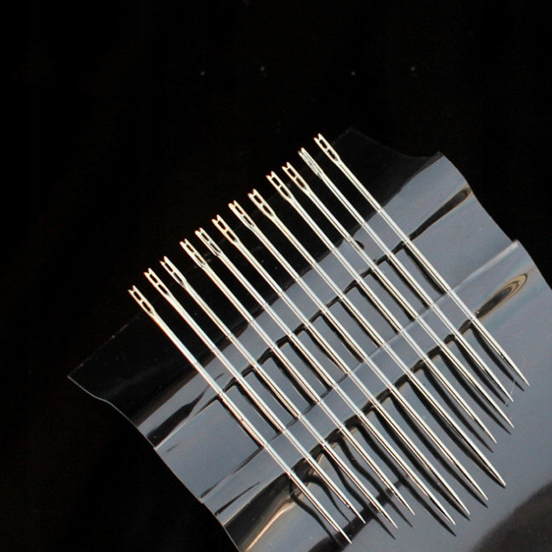 Kit de Couture à Main avec Aiguilles Auto-Filetantes, 12 Pièces et Tailles Variées