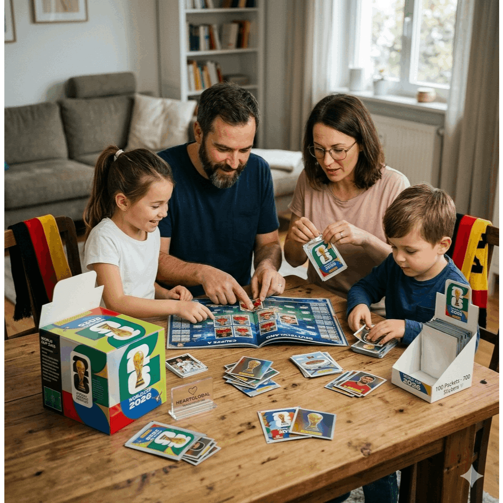 15x Packs d'autocollants aléatoires Panini Coupe du Monde de la FIFA 2026 – 15 sachets scellés, 105 autocollants assortis aléatoirement