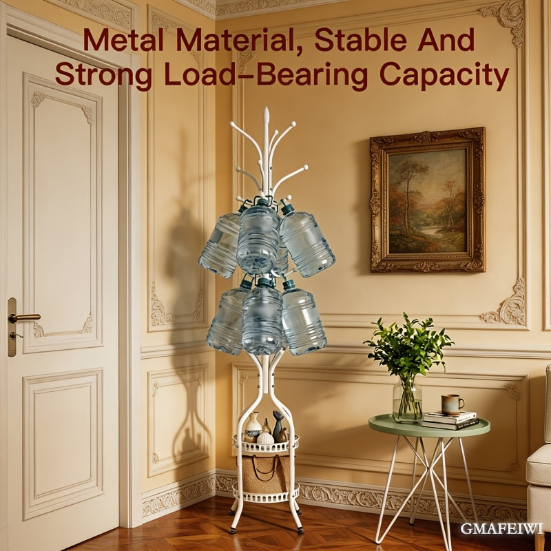Porte-vêtements et chapeaux en fer - Porte-manteau sur pied en métal pour le rangement suspendu des vêtements et sacs pour la maison, le bureau, la chambre