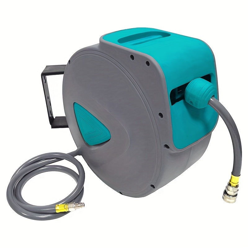 Bobine à tuyau d'air comprimé automatique 10/20 m, raccord 1/4 de pouce, support mural pour tuyau, gris, pour stations de réparation automobile