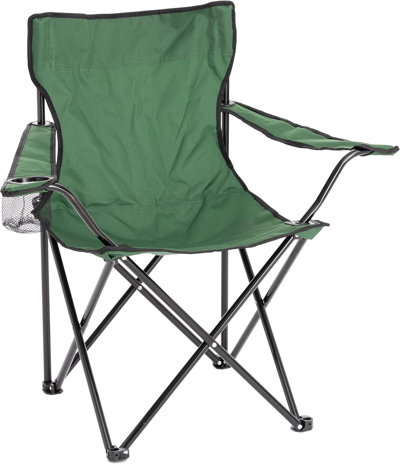 Chaise de camping pliable Baroni Home pour jardin d'extérieur, chaise de camping pliable portable, chaise de camping et de pêche avec porte-gobelet, 20X20X31 pouces (50X50X80 cm)