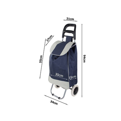 Chariot de courses pliable avec roues, robuste et spacieux, avec poche et poignées, pratique pour transporter des courses lourdes, base stable, grandes roues et poignée durable, en matériau imperméable, facile à nettoyer, poche pour verrouillage ou portef