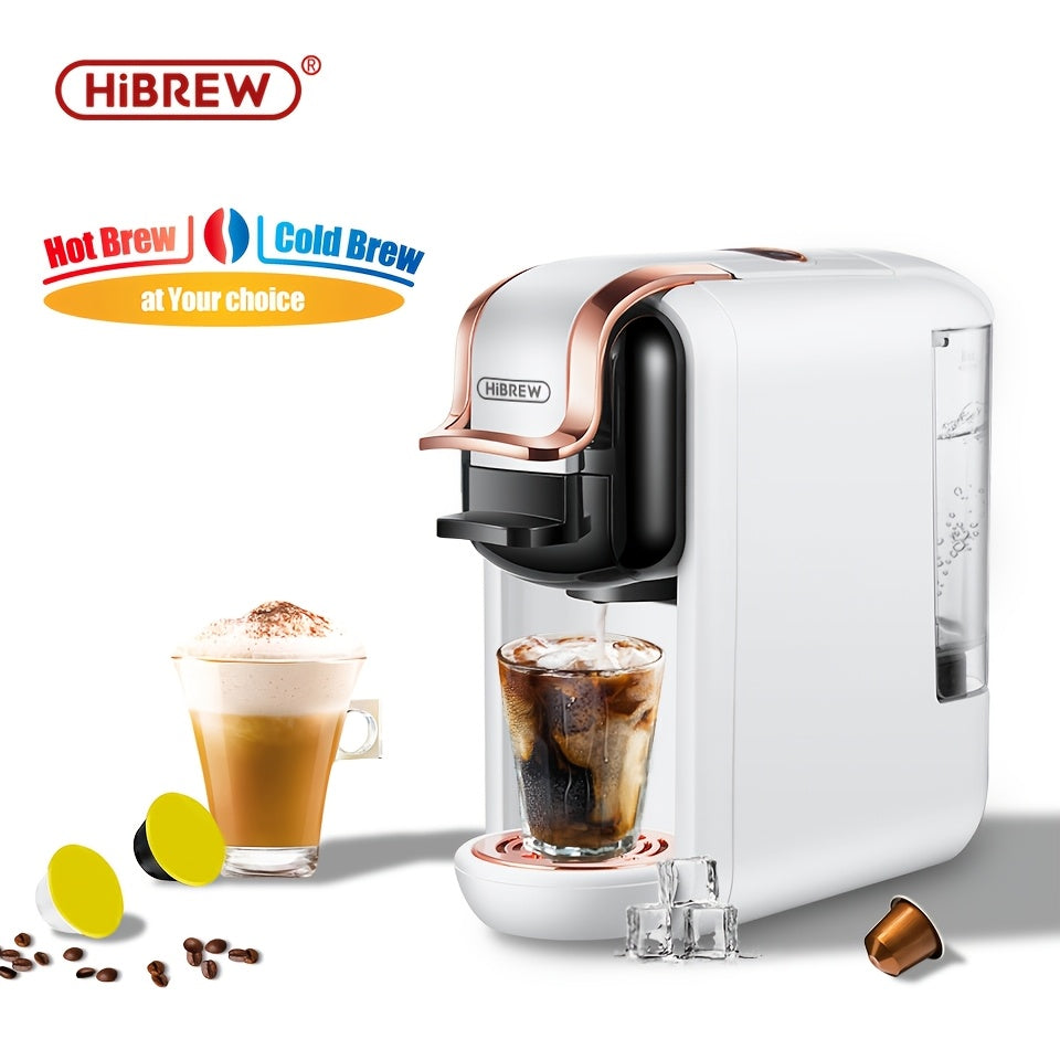 HiBREW Machine à café multifonction 4-en-1 à capsules pour capsules NES/DG et café moulu, Machine à café, Cadeau/Maison H2A