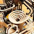 Puzzles électriques 3D en bois, kits de modèles de piste à billes, casse-tête, puzzle à faire soi-même, cadeau de Noël fait main (sans pile), cadeaux de fête d'Halloween