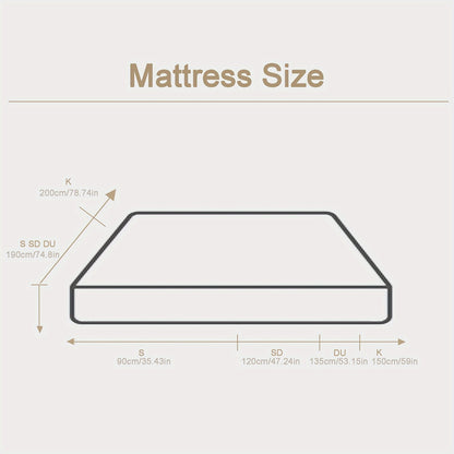 Matelas 140 x 200 cm - Dureté H3 Le matelas hybride à ressorts ensachés et mousse à mémoire de forme en boîte pour un soutien ultime et un soulagement de la pression, Matelas de lit