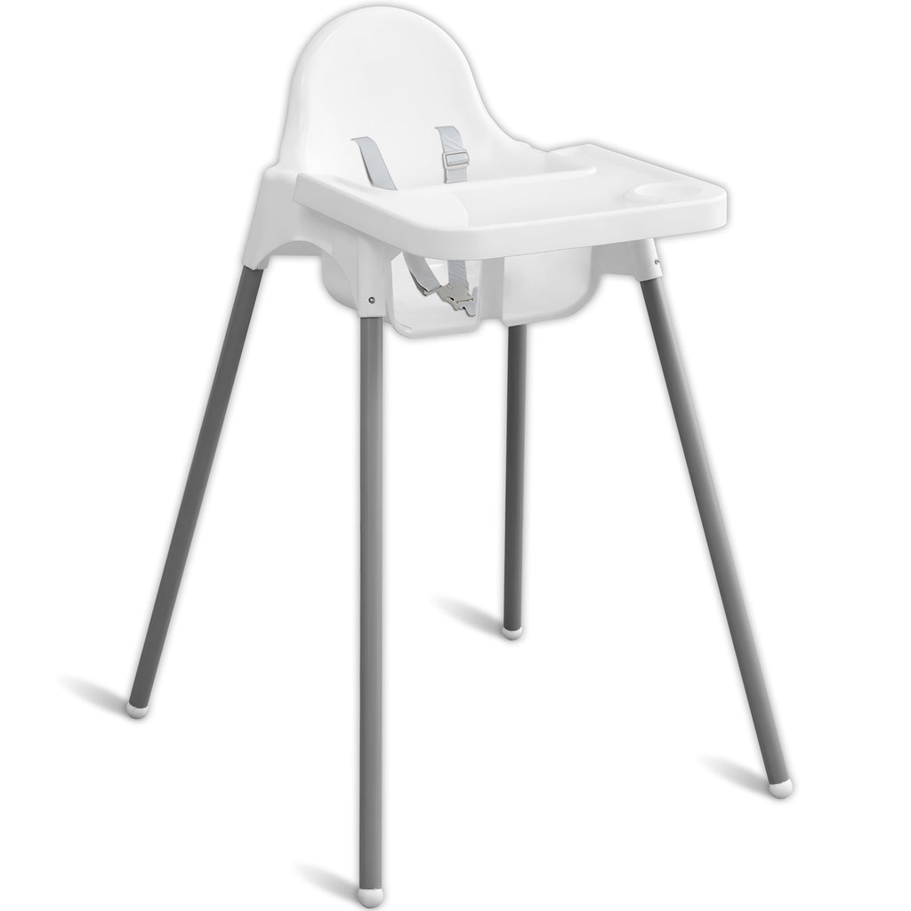 Chaise Haute Pliable Portable pour l'Alimentation des Enfants + Plateau 2En1 - Légère, Facile à Plier et à Déplier, Table Multifonctionnelle pour Enfants avec Ceinture de Sécurité, Construction Durable en Aluminium et ABS, Chaise en Plastique pour Enfants