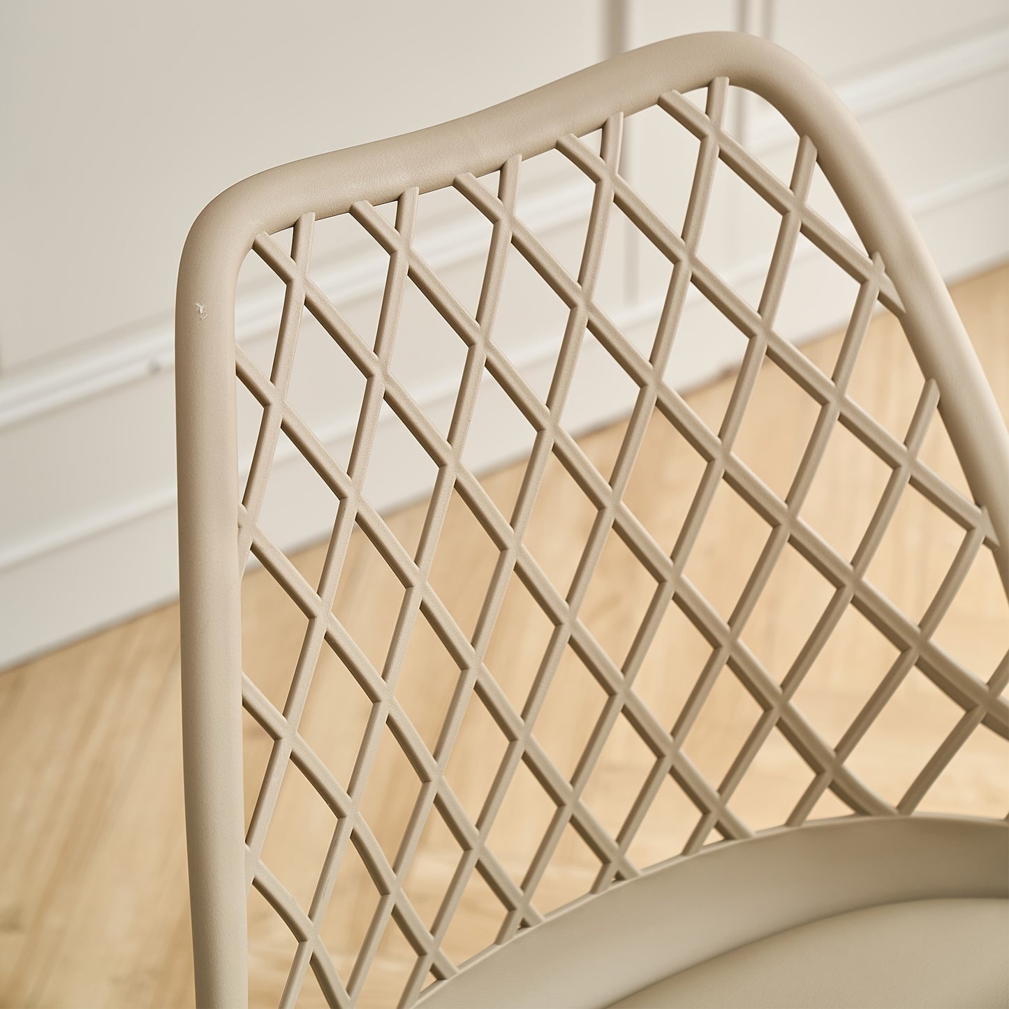 EGOONM Ensemble de 6 chaises de salle à manger, chaises de cuisine scandinaves - Design de dossier coquillage découpé, coussin en similicuir et pieds en bois de hêtre