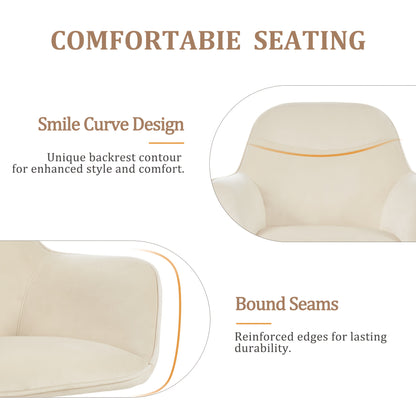 Chaises de salle à manger élégantes et contemporaines, pivotantes à 360 degrés, rembourrées avec assises épaisses, conçues de manière ergonomique pour les familles, les cafés et les restaurants - Lot de 2/ Lot de 4/ Lot de 6