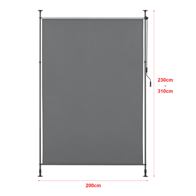 Store Extérieur Cimarra pour Balcon avec Manivelle, Cadre en Acier Résistant aux Intempéries, Disponible en Diverses Couleurs et Tailles