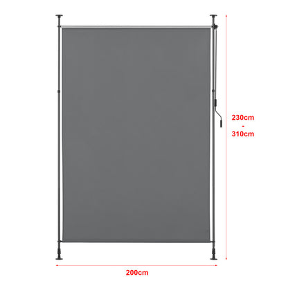 Store Extérieur Cimarra pour Balcon avec Manivelle, Cadre en Acier Résistant aux Intempéries, Disponible en Diverses Couleurs et Tailles