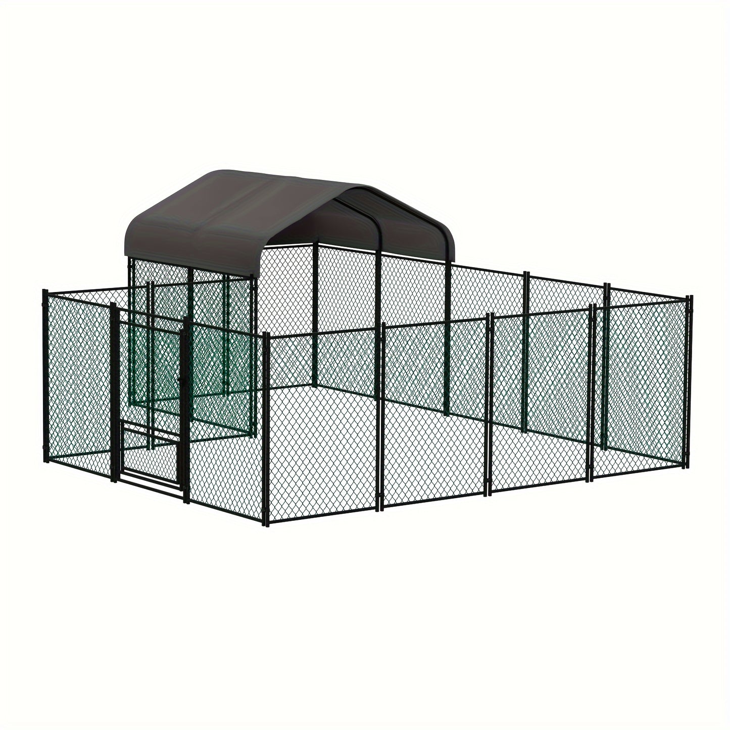 Poulailler d'extérieur en métal : Cage à poules robuste en métal galvanisé, cour de volaille, cage d'accès facile, avec couverture Oxford anti-uv et couverture résistante à l'eau, pour poules, canards, oies d'extérieur, pour cour, ferme