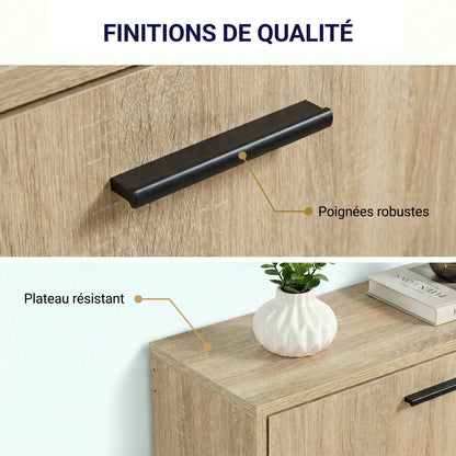 Meuble à chaussures avec 3 compartiments à abattant, armoire de rangement en bois pour jusqu'à 18 paires, organisateur d'entrée peu encombrant