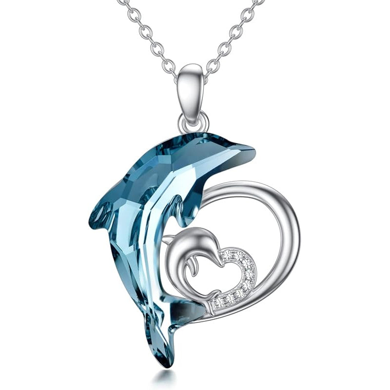 Collier dauphin en argent sterling 925, bijou nautique océan pour femmes, cadeau idéal pour la fête des mères de la part de fille et fils