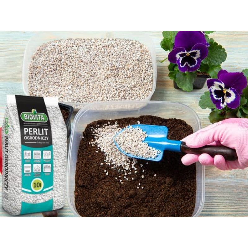 BIOVITA Perlite 10L - Perlite pour Plantes pour Amélioration du Substrat du Sol - 3-6Mm - Amélioration du Sol - Substrat de Stockage d'Humidité - Idéal pour Jardin et Plantes d'Intérieur