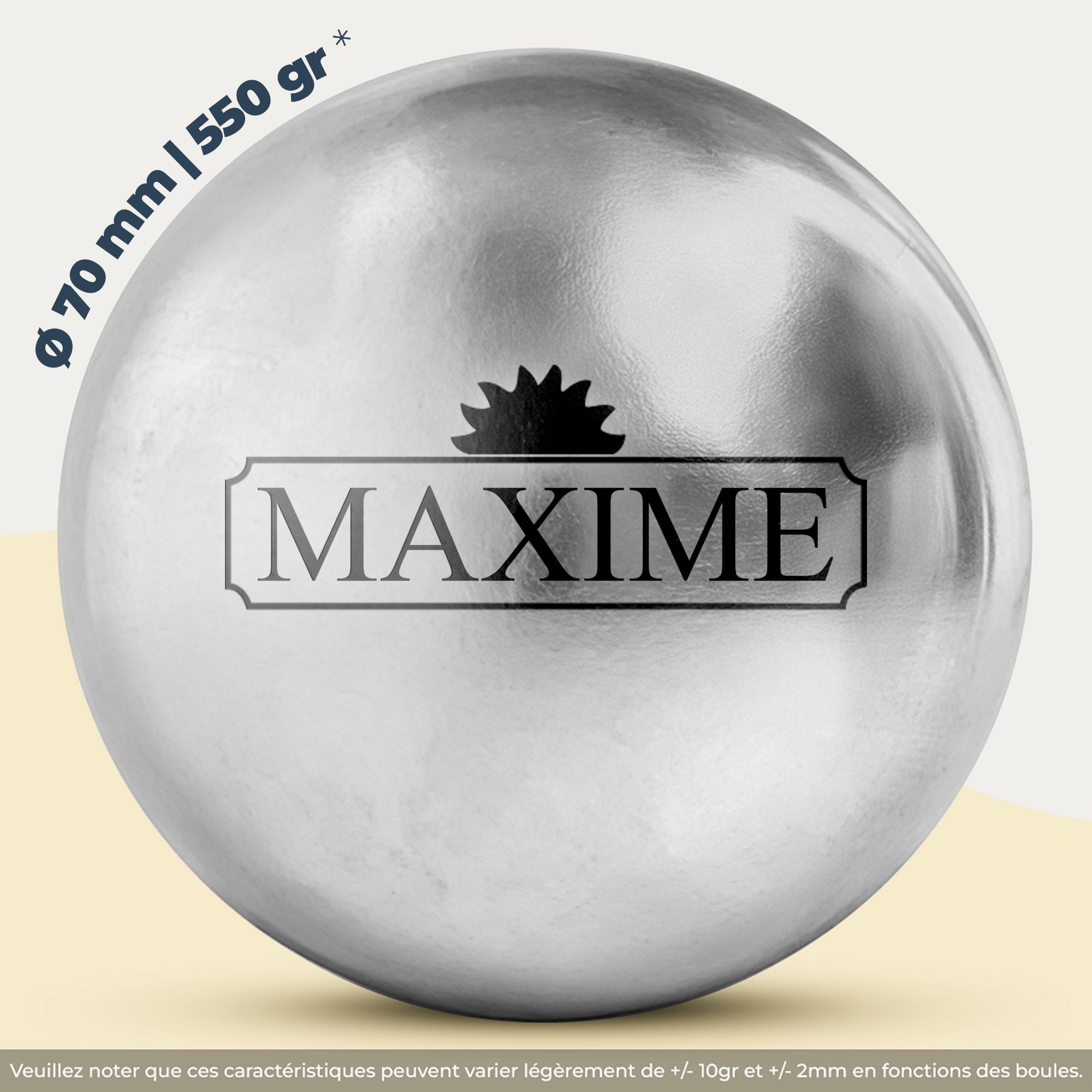 Boule de pétanque personnalisé - Pétanque 550 gr personnalisable - Boule Gravé - Cadeau personnalisable - Idée cadeau pour homme - Fête des grand-pères - Fête des pères - Anniversaire - Noël - Activité pleine air - Personnalisation - Cadeau femme