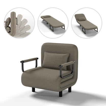 Fabulcozy Chaise de Bureau Canapé - Style Moderne, Dossier Réglable à 5 Niveaux, avec Appui-Tête et Coussin Confortable, Convient pour Salon/Bureau, Noir Gris Marron Vert Jaune Bleu Marron