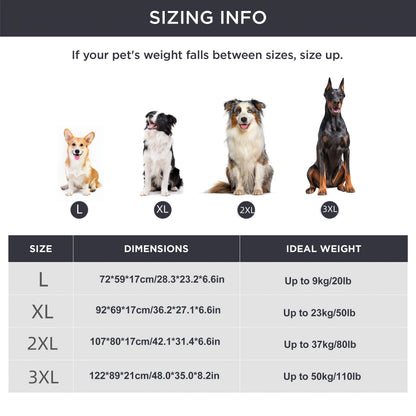Lit orthopédique pour chien XL/XXL pour grandes races – Canapé-lit amovible et lavable avec support à caillebotis orthopédique et oreiller pour la nuque, convient aux chiens et chiots de taille moyenne à grande