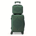 Ensemble de Bagages 2 pièces (20"+12") Valises de Voyage à Coques Rigides Portables et Légères avec Roues Pivotantes, Couleur Or Rosé, Noir, Gris Foncé