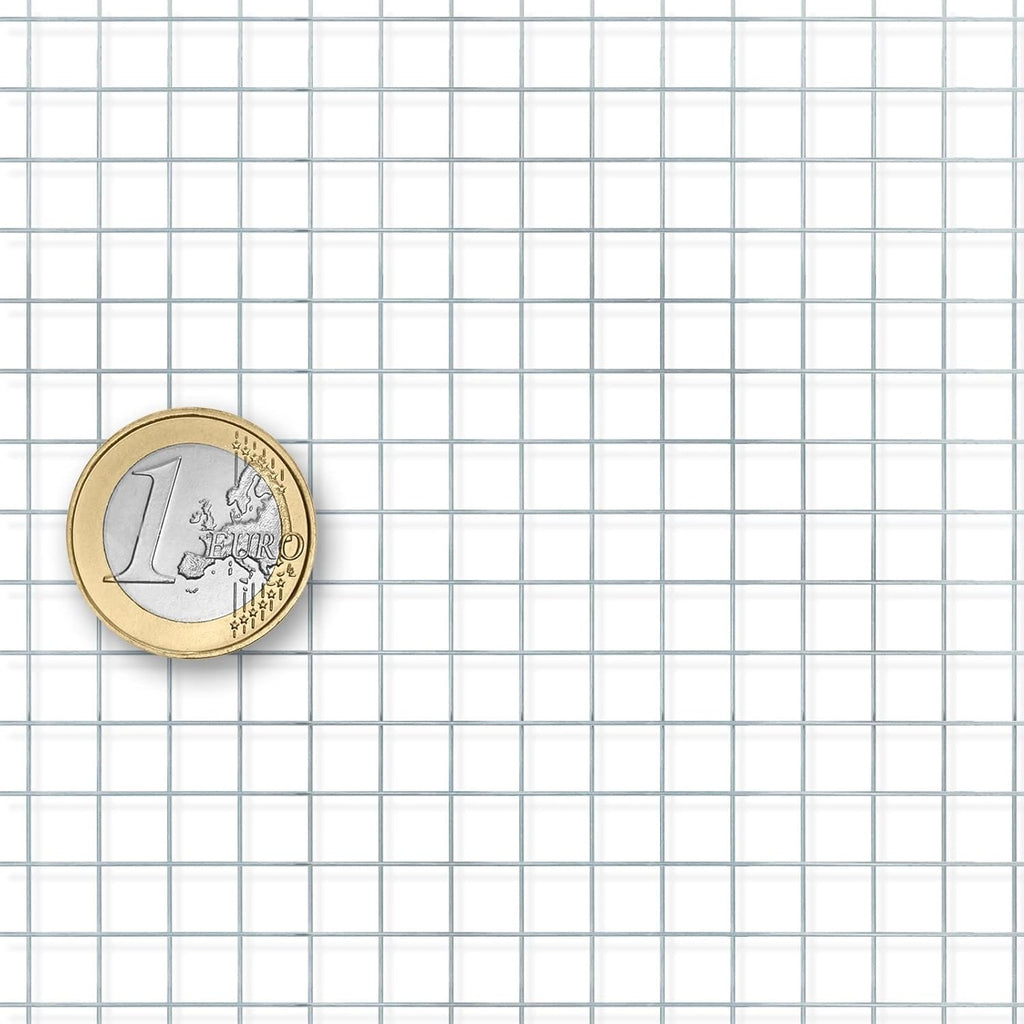 Grille en fil de fer à mailles fines – Taille de maille 6,3 mm – Galvanisée – Rouleau extra long – Grille métallique pour volières, clôtures pour lapins et barrière de jardin contre les rongeurs (jardinière surélevée)