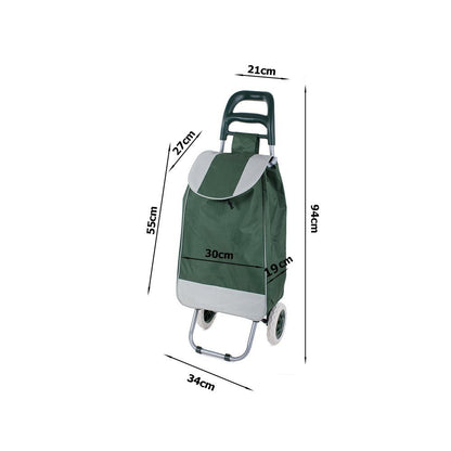 Chariot de courses pliable avec roues, robuste et spacieux, avec poche et poignées, pratique pour transporter des courses lourdes, base stable, grandes roues et poignée durable, en matériau imperméable, facile à nettoyer, poche pour verrouillage ou portef