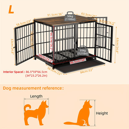 Cage pour chien, bois pour animaux et maison – vue détaillée 4