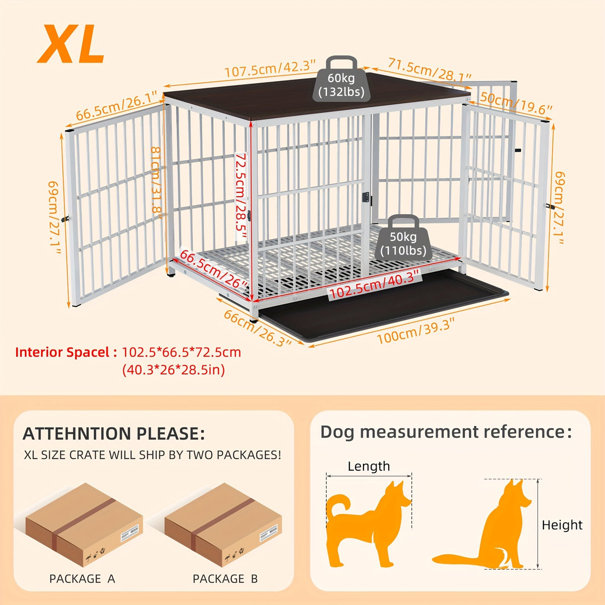 Cage pour chien, bois pour animaux et maison – vue détaillée 10
