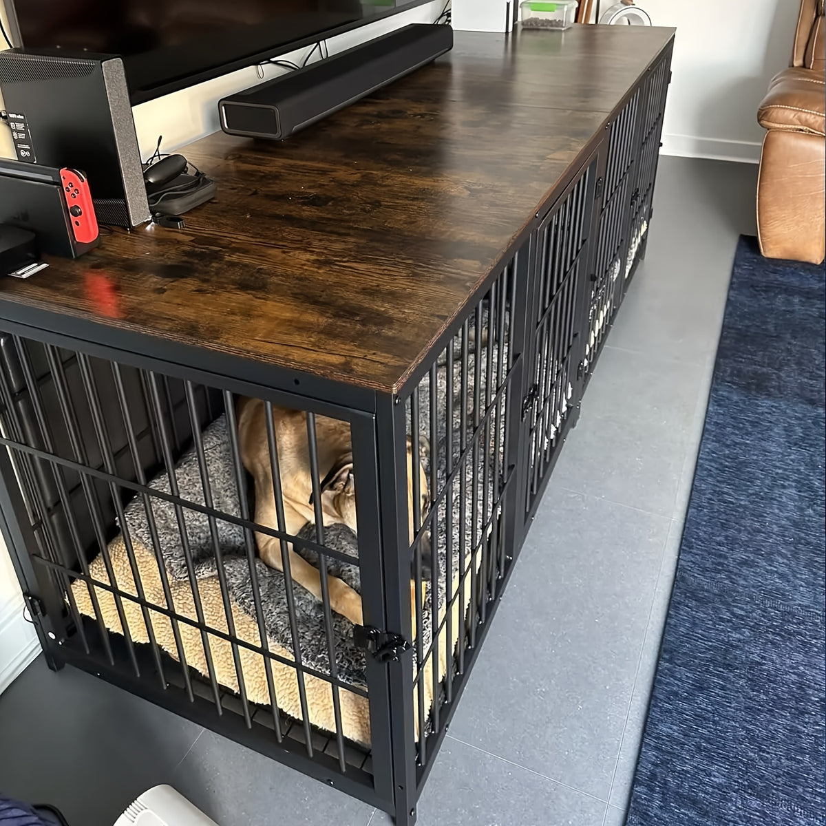 Cage pour chien, bois pour animaux et maison – vue détaillée 12